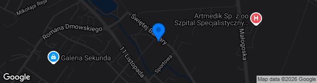 Map showing Stadion Naprzód