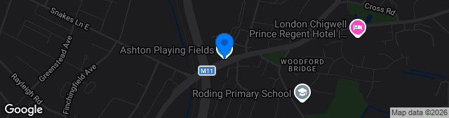 Map showing Ashton Playing Fields