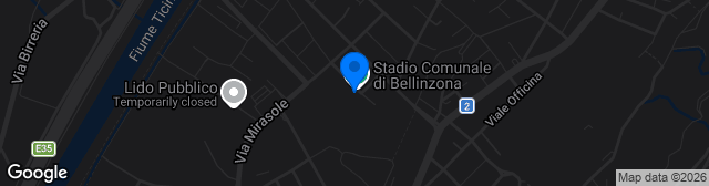 Map showing Stadio Comunale Bellinzona