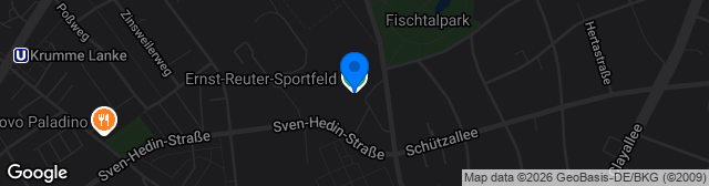 Map showing Kunstrasenplatz Ernst-Reuter-Sportfeld KR6