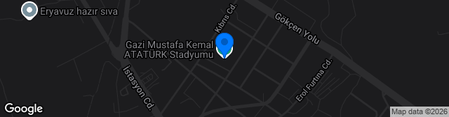 Map showing Gazi Mustafa Kemal Atatürk Stadı