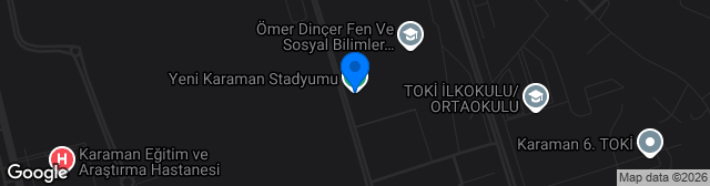 Map showing Yeni Karaman Stadyumu