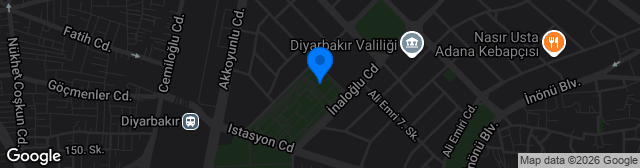 Map showing Diyarbakır Atatürk Stadyumu