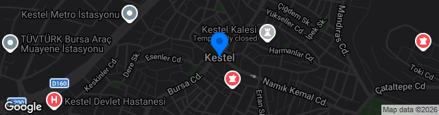 Map showing Kestel İlçe Stadyumu