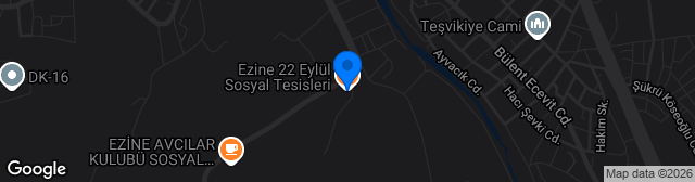 Map showing Ezine 22 Eylül Sosyal Tesisleri