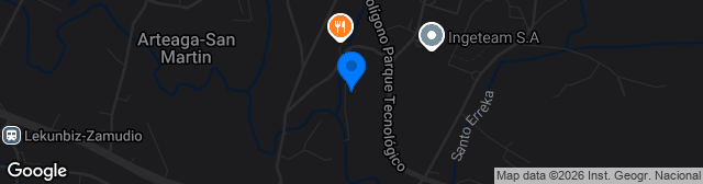 Map showing Estadio Udal Kiroldegia