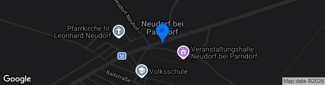 Map showing Neudorf bei Parndorf Stadion