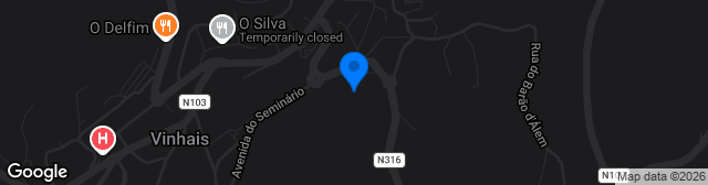 Map showing Estádio Municipal de Vinhais