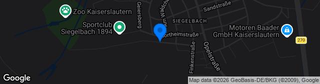Map showing Sportplatz Siegelbach