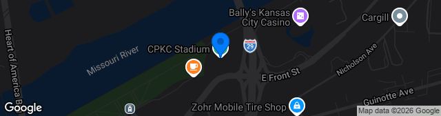 Map showing CPKC Stadium