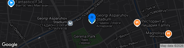 Map showing Stadion Georgi Asparuhov