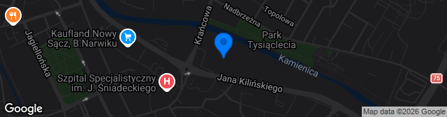 Map showing Stadion im. Ojca Władysława Augustynka