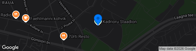 Map showing Kadrioru staadion