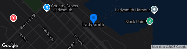 Map showing Ladysmith Turf Field