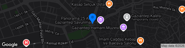 Map showing Gaziantep Stadyumu