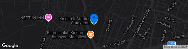 Map showing Kırklareli Atatürk Stadyumu