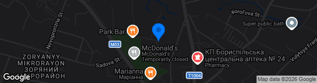 Map showing Stadion Kolos