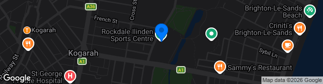 Map showing Illinden Sports Centre