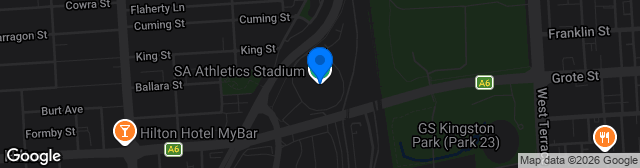 Map showing SA Athletics Stadium