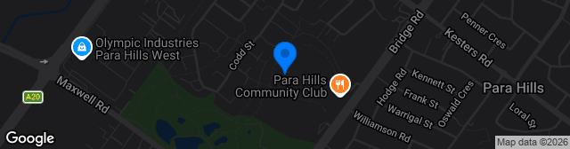 Map showing The Paddocks