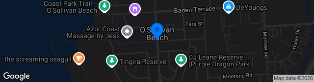 Map showing O'Sullivans Beach Sports & Community Centre