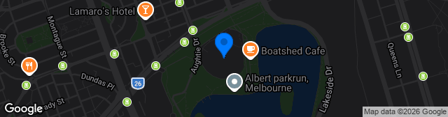 Map showing Lakeside Stadium