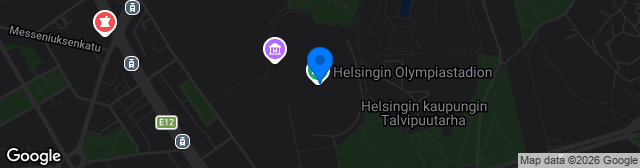 Map showing Helsingin olympiastadion