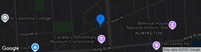Map showing Queen's West Campus Field