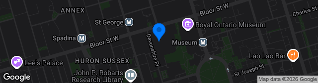 Map showing Varsity Stadium