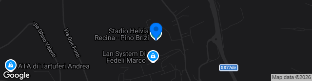 Map showing Stadio Helvia Recina