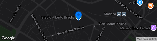 Map showing Stadio Alberto Braglia
