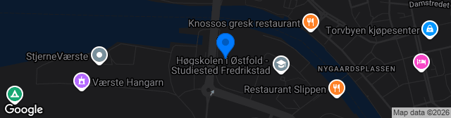 Map showing Nye Fredrikstad Stadion