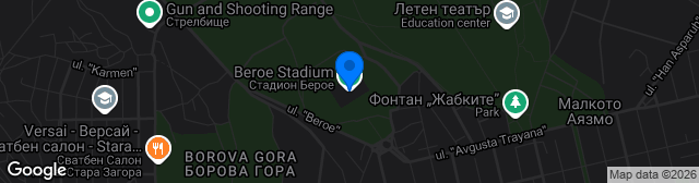 Map showing Stadion Beroe
