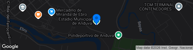 Map showing Estadio Municipal de Anduva