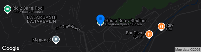 Map showing Stadion Hristo Botev