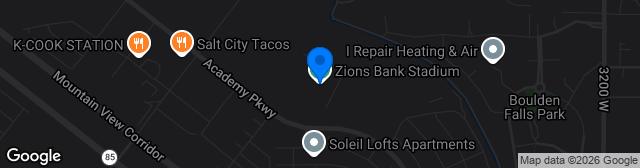 Map showing Zions Bank Stadium