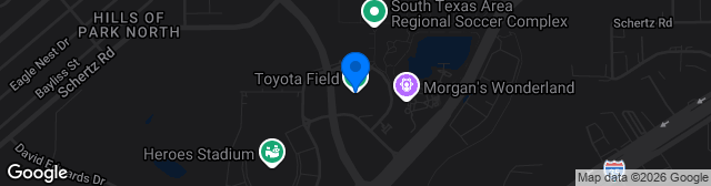 Map showing Toyota Field