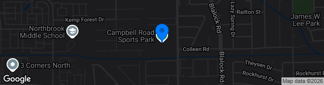 Map showing Campbell Road Sports Park