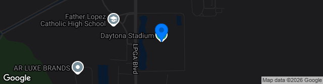 Map showing Daytona Beach Municipal Stadium