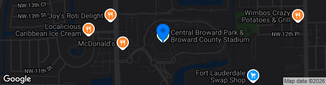 Map showing Central Broward Regional Park