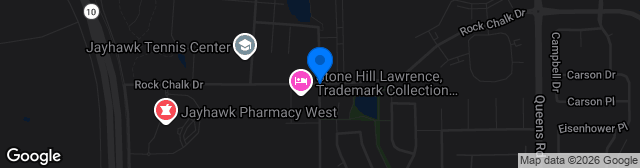 Map showing Rock Chalk Park