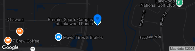 Map showing Premier Sports Campus