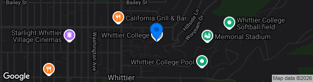 Map showing Whittier College Field
