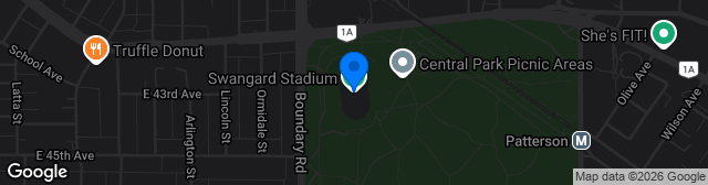 Map showing Swangard Stadium