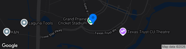 Map showing Texas Airhogs Stadium