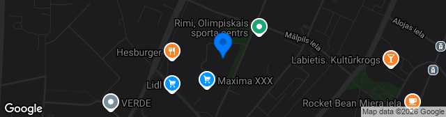 Map showing Hanzas vidusskolas laukums