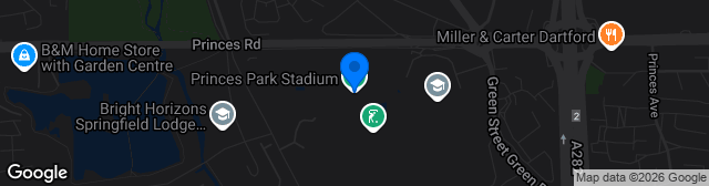 Map showing Princes Park