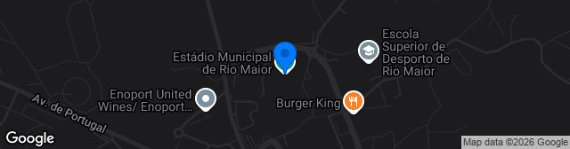 Map showing Estádio Municipal de Rio Maior