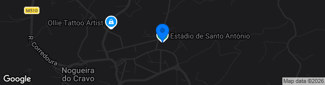 Map showing Estádio Santo António