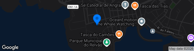 Map showing Estadio Municipal de Angra do Heroismo